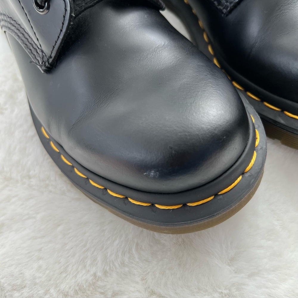 Dr. Martens 1460 Smooth Leather Black Combat Boots Size 7 - Picture 14 of 16
